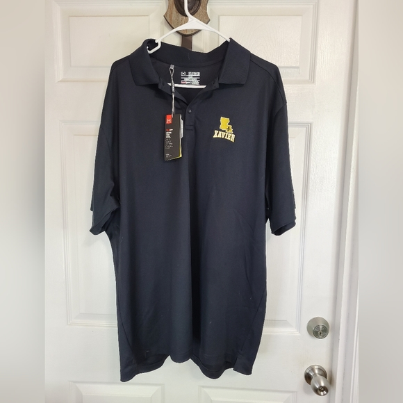 (844) Under Armour Men's Xavier University Polo Shirt, Size: 2XL Color Black - Picture 3 of 16
